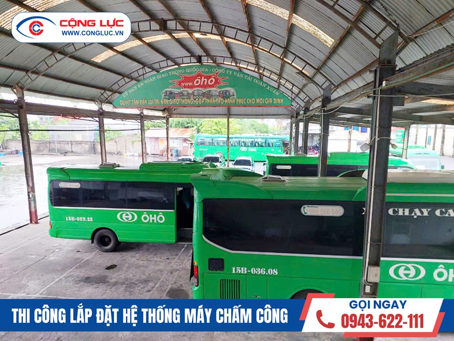 Lắp đặt máy chấm công cho Công ty vận tải Đoàn Xuân - Xe khách Ô Hô