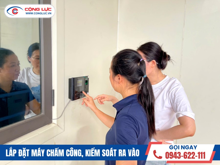 lắp máy chấm công vân tay công ty vận tải biển falcon tại Hải Phòng
