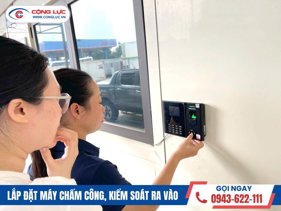 lắp máy chấm công tại công ty vận tải biển Falcon hải phòng