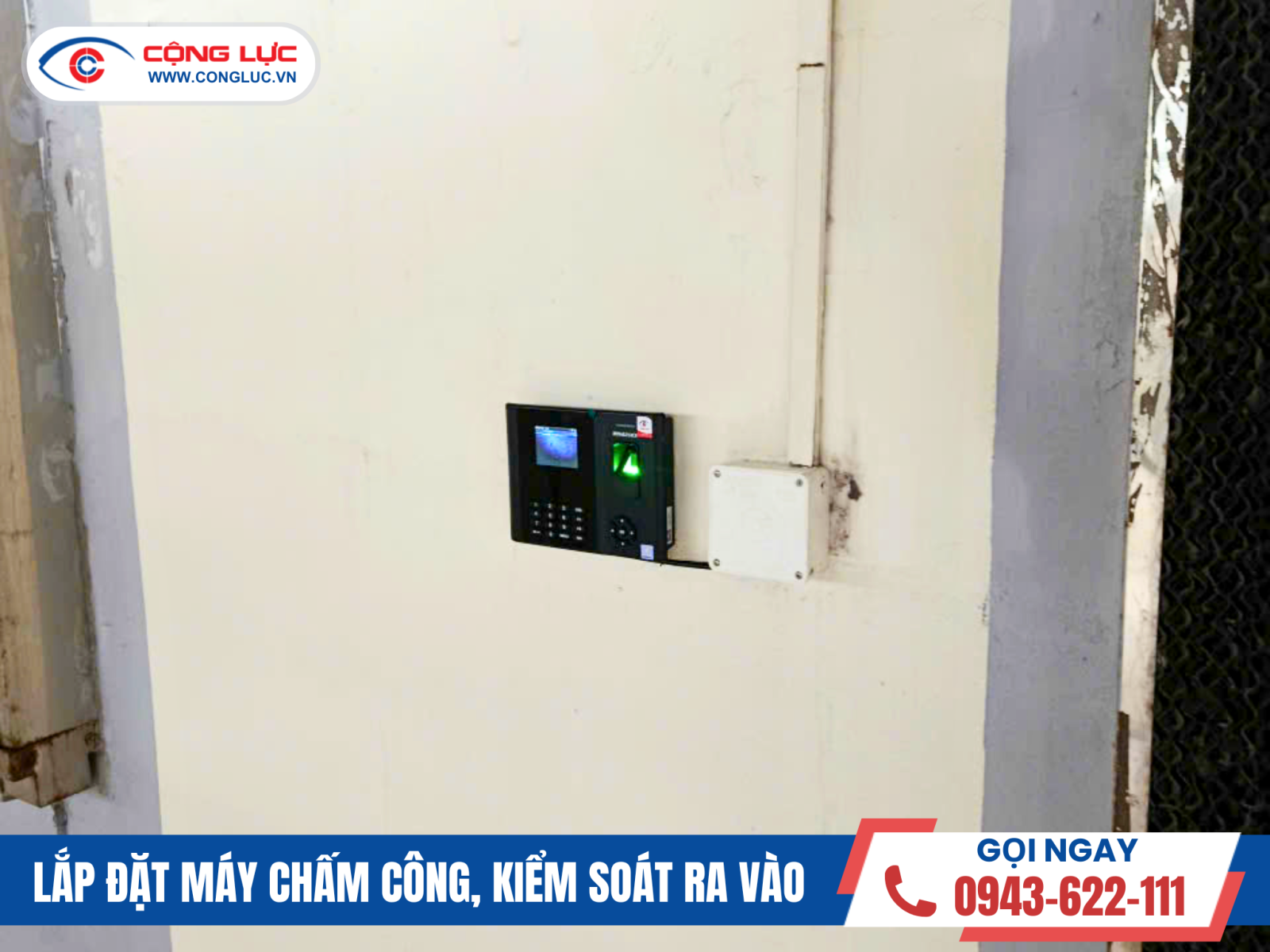 lắp máy chấm công vân tay tại công ty PIT Vina Hải Phòng