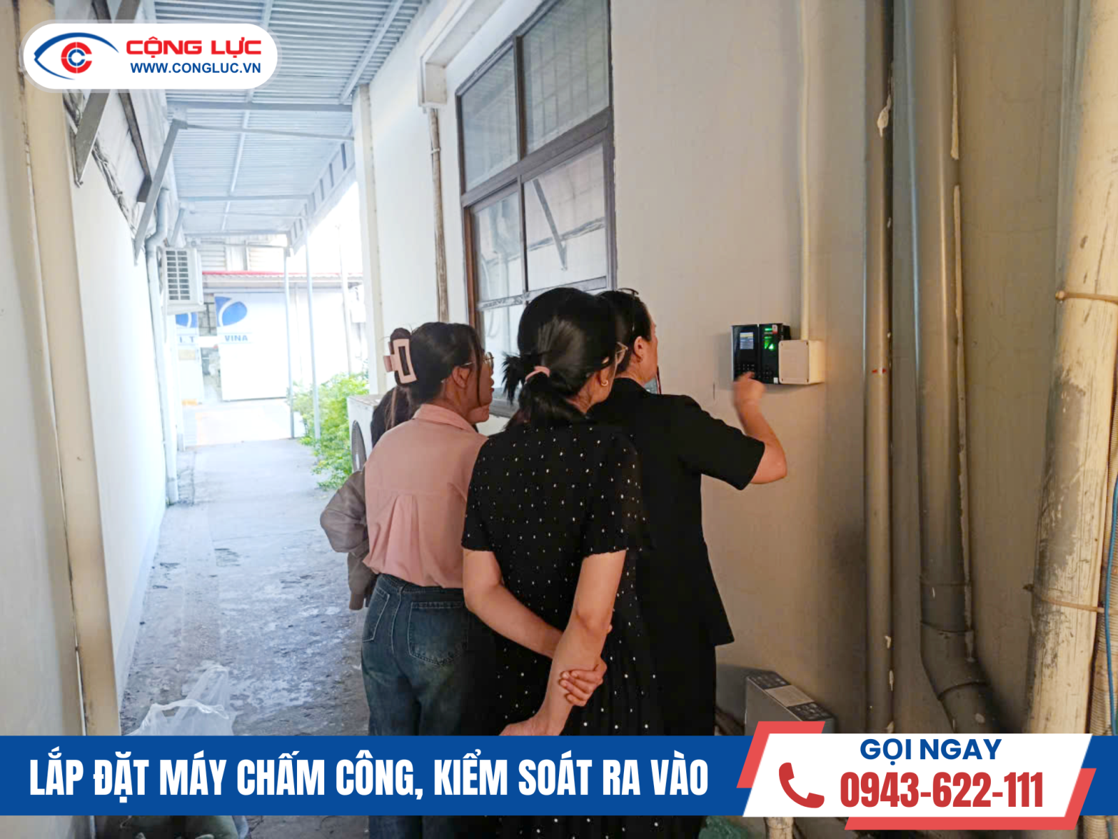 Cộng Lực lắp máy chấm công tại công ty Pit Vina Hải Phòng