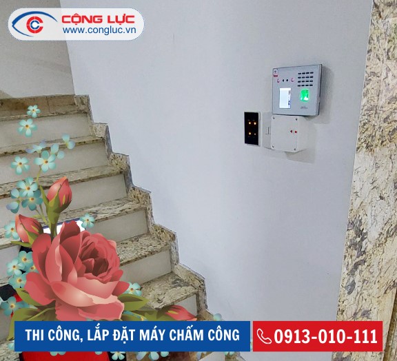 lắp máy chấm công khuôn mặt zkteco mb-40vl wifi cho công ty Apectrans hải phòng