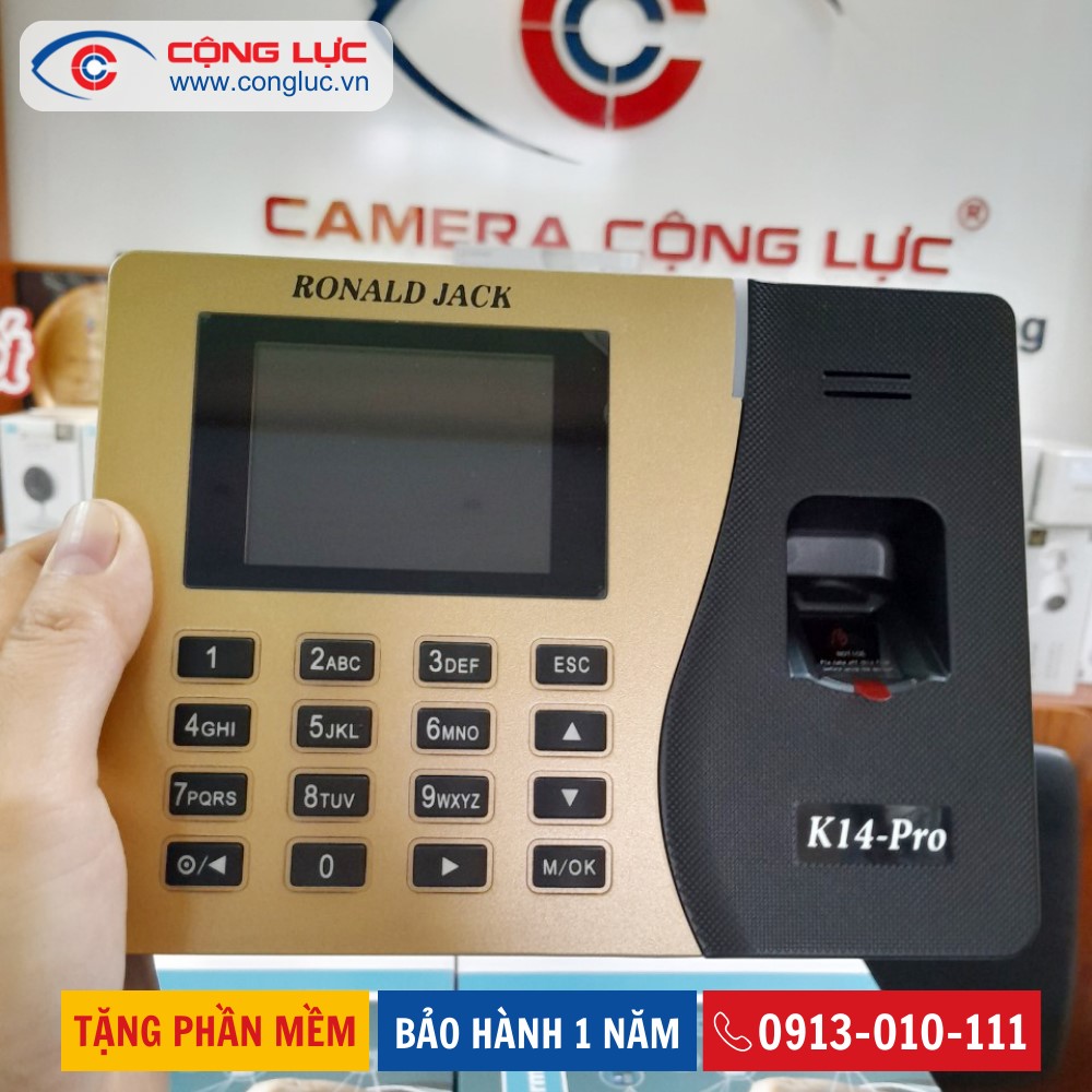 máy chấm công vân tay Ronald Jack K14 Pro chính hãng giá rẻ