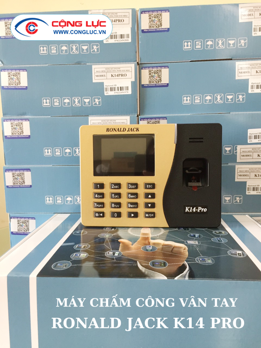 máy chấm công vân tay Ronald Jack K14 Pro chính hãng giá rẻ