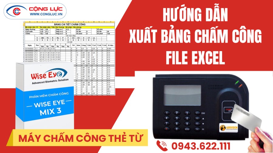 hướng dẫn xuất bảng chấm công file excel từ máy chấm công thẻ từ