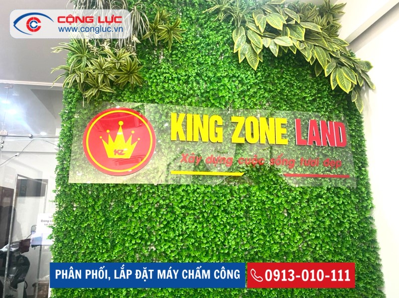 lắp máy chấm công cho văn phòng bđs king zone land tại 73 nguyễn tất tố