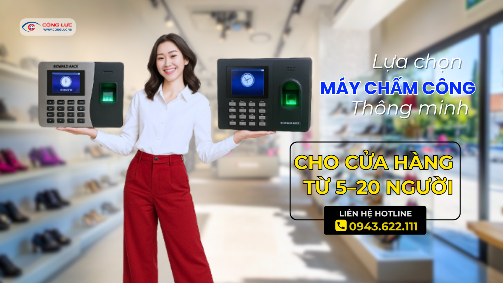 Top máy chấm công vân tay tốt nhất cho cửa hàng dưới 20 nhân viên