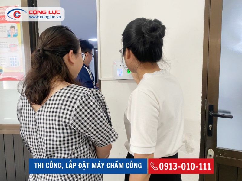 lắp đặt máy chấm công khuôn mặt cho công ty phát triển hàng hải số 11 võ thị sáu, quận Ngô Quyền, TP hải Phòng