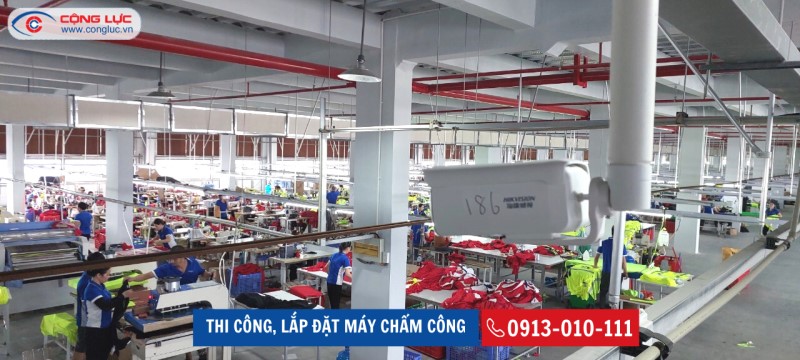 lắp máy chấm công tại công ty Headway Apparel Việt Nam ccn tây an, tiền hải, thái bình