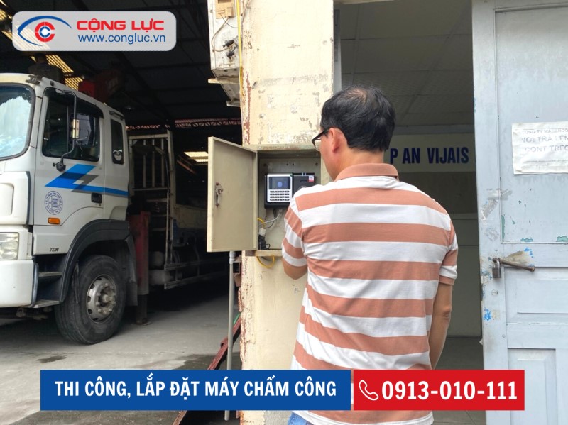 lắp đặt máy chấm công ở công ty kỹ thuật hàng hải tại quận ngô quyền tp hải phòng