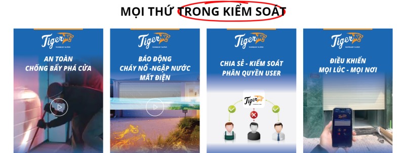 chức năng chính của bộ điều khiển cửa cuốn thông minh tiger