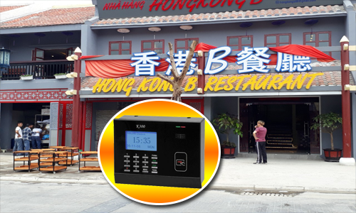 Lắp máy chấm công thẻ từ Ronald Jack K300 cho nhà hàng Hồng Kông tại Bãi Cháy Quảng Ninh