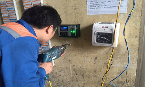Lắp máy chấm công tại CCN Đồng Hòa, Kiến An, Hải Phòng