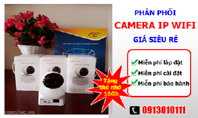 【KHUYẾN MÃI】lắp Camera ip Wifi nhận ngay thẻ nhớ 16Gb tại Hải Phòng