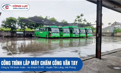 Lắp Máy Chấm Công Tại Công Ty Đoàn Xuân - Xe Khách Ô Hô, Tiên Lãng, Hải Phòng