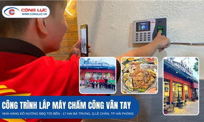 Máy Chấm Công Vân Tay Lắp Tại Nhà Hàng Nướng Tới Bến 17 Hai Bà Trưng