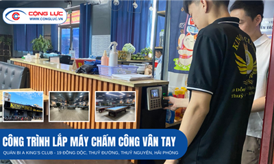 Lắp Máy Chấm Công Vân Tay Quán Bi A King Club Tại Thuỷ Nguyên Hải Phòng