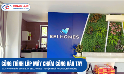 LẮP MÁY CHẤM CÔNG VÂN TAY VĂN PHÒNG BĐS BELLHOMES HUYỆN THUỶ NGUYÊN HẢI PHÒNG