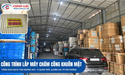 Lắp Máy Chấm Công Khuôn Mặt Tại Kho Gạch Tân Hoàng Huy, Kiến An Hải Phòng