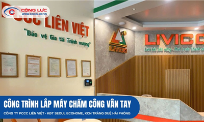 Lắp Máy Chấm Công Vân Tay Công Ty PCCC Liên Việt, KĐT Seoul EcoHome, KCN Tràng Duệ Hải Phòng