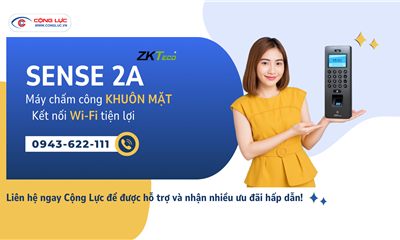 ZKTeco Sense 2A – Máy Chấm Công Khuôn Mặt Kết Nối WiFi Siêu Tiện Lợi, Quản Lý Nhân Sự Cực Dễ