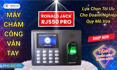 Máy Chấm Công Vân Tay Ronald Jack RJ550 Pro – Lựa Chọn Tối Ưu Cho Doanh Nghiệp Quy Mô Vừa