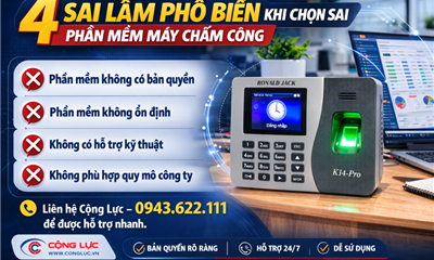 4 Sai Lầm Phổ Biến Khi Chọn Sai Phần Mềm Máy Chấm Công Doanh Nghiệp Cần Tránh