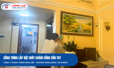 Cộng Lực Lắp Đặt Máy Chấm Công Vân Tay Cho Công Ty Dược Phẩm Hưng Việt Tại Hồng Bàng, Hải Phòng