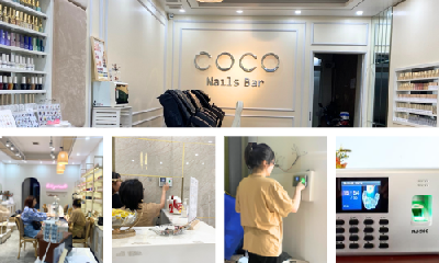 Lắp Đặt Máy Chấm Công Vân Tay Cho Hệ Thống Coco Nails Bar Tại Hải Phòng