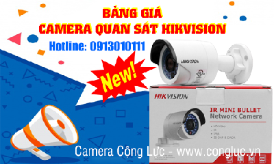 Bảng giá lắp đặt camera quan sát Hikvision mới nhất