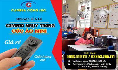 Bán Camera Ngụy Trang Cúc Áo Siêu Nét, Giá Siêu Rẻ Tại Hải Phòng