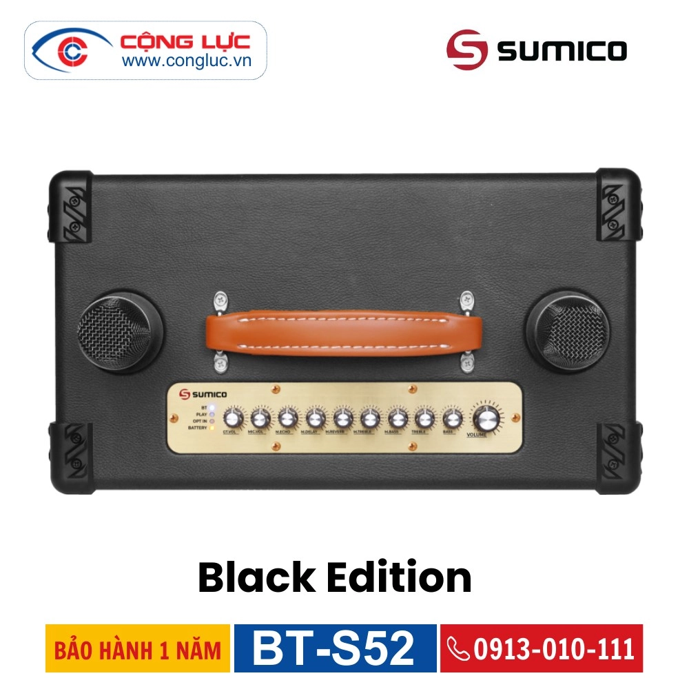 Loa Karaoke Di Động Sumico BT-S52 Black Edition