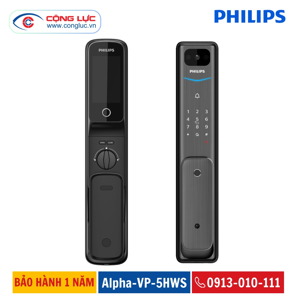 Khoá Cửa Vân Tay Philips Alpha-VP-5HWS