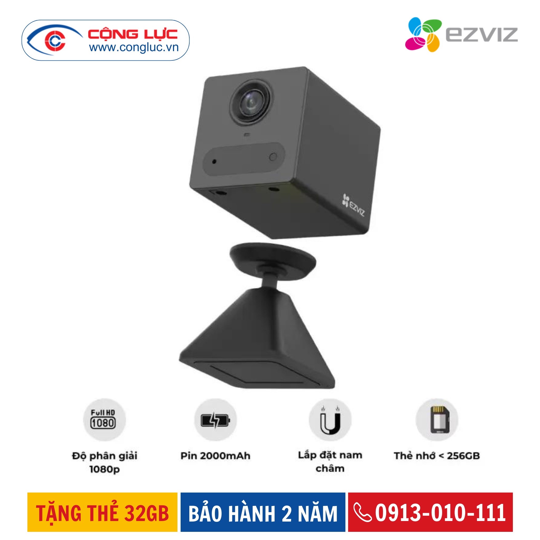 Camera Wifi Dùng Pin Ezviz CB2