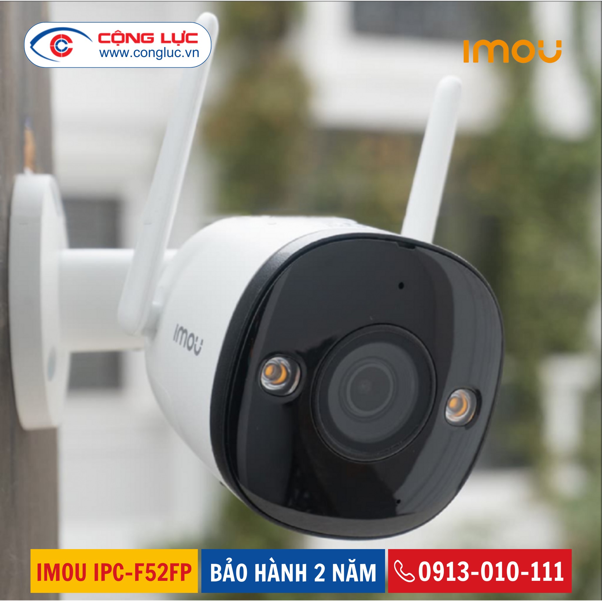 Camera WIFI Imou IPC-F52FP 5MP 3K Ngoài Trời. Có Màu Ban Đêm