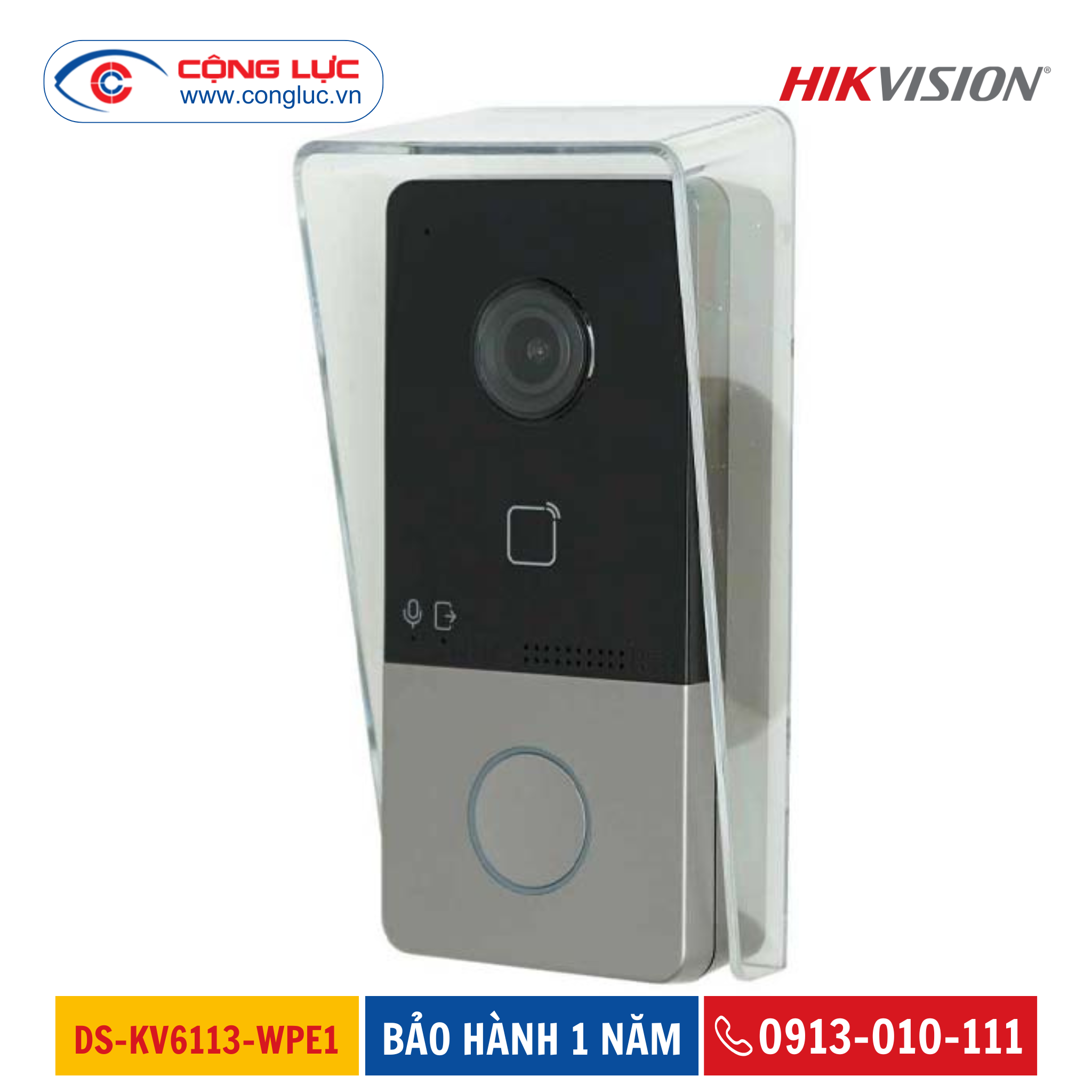 Camera Chuông Cửa IP Không Dây HIKVISION DS-KV6113-WPE1(C)