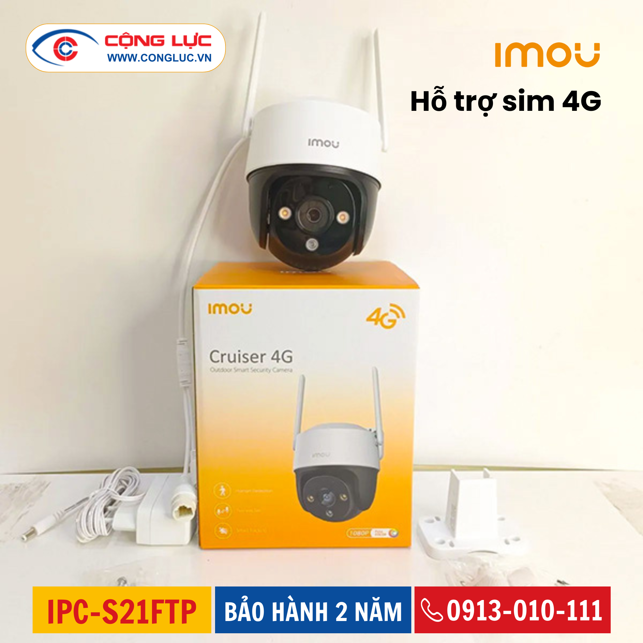 Camera IMOU Dùng Sim 4G IPC-S21FTP 2 Megapixel