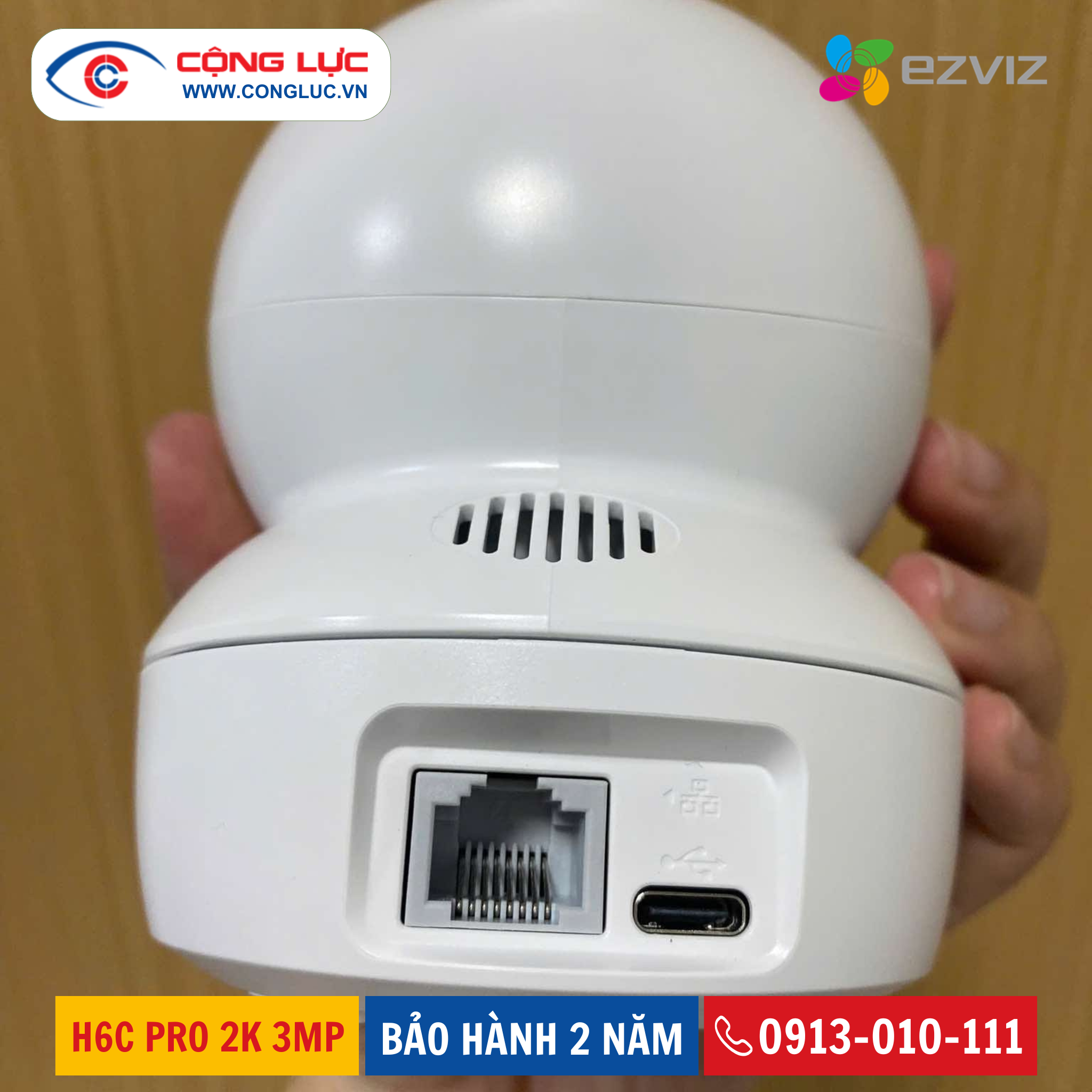 Camera Wifi Trong Nhà Ezviz H6C Pro 2K 3MP