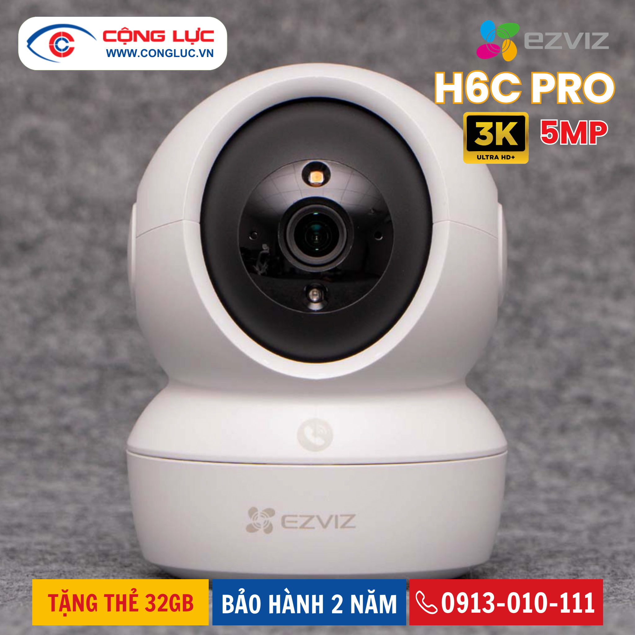 Camera Wifi Ezviz H6C Pro 3K 5MP