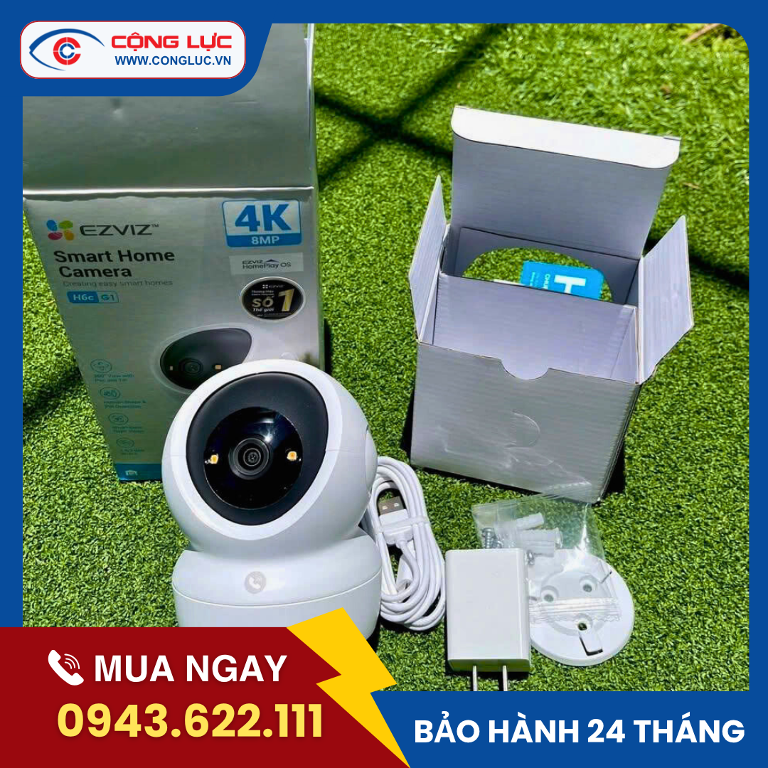 Camera Trong Nhà Ezviz H6C G1 4K 8MP 