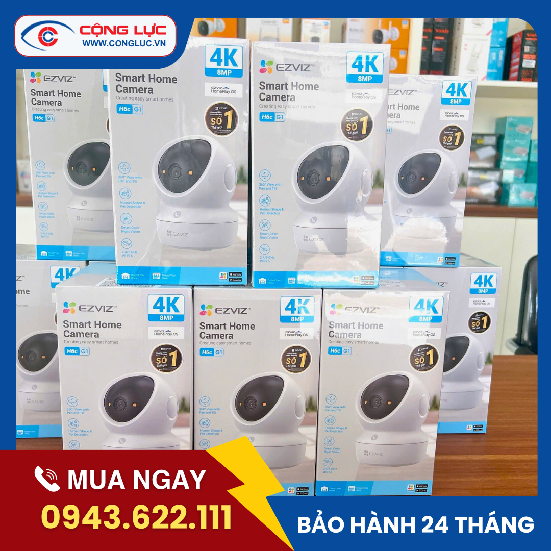 Camera Trong Nhà Ezviz H6C G1 4K 8MP 