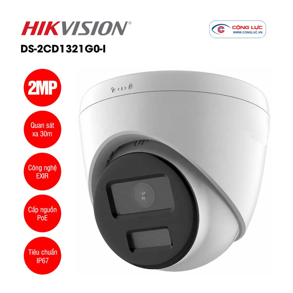 Camera IP 2MP bán cầu HIKVISION DS-2CD1321G0-I
