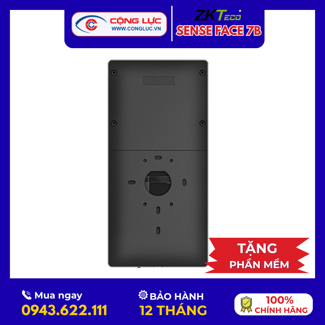 Máy Chấm Công Khuôn Mặt Và Thẻ ZKTeco SenseFace 7B