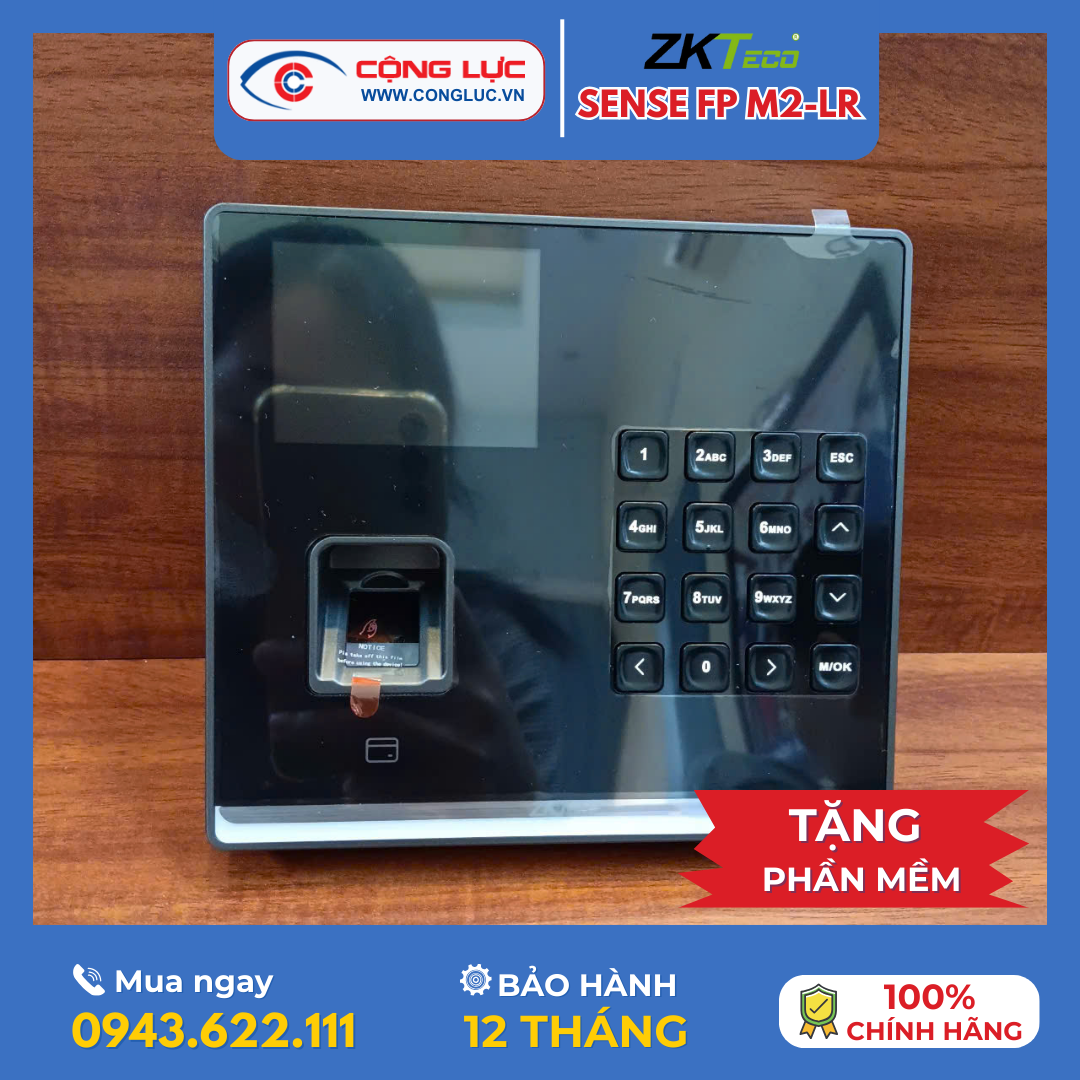 Máy Chấm Công Vân Tay ZKTeco SenseFP M2-LR