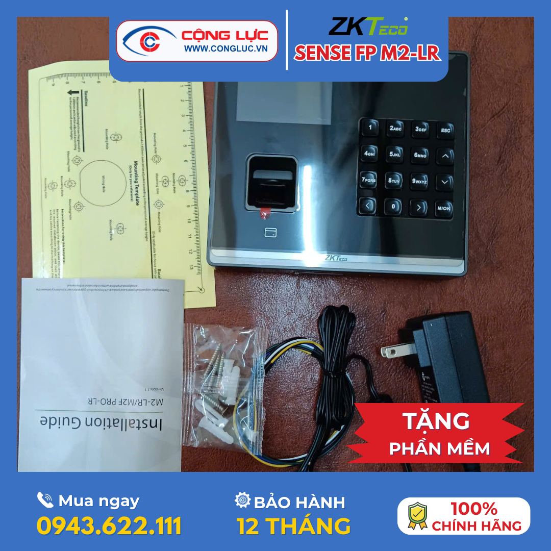 Máy Chấm Công Vân Tay ZKTeco SenseFP M2-LR