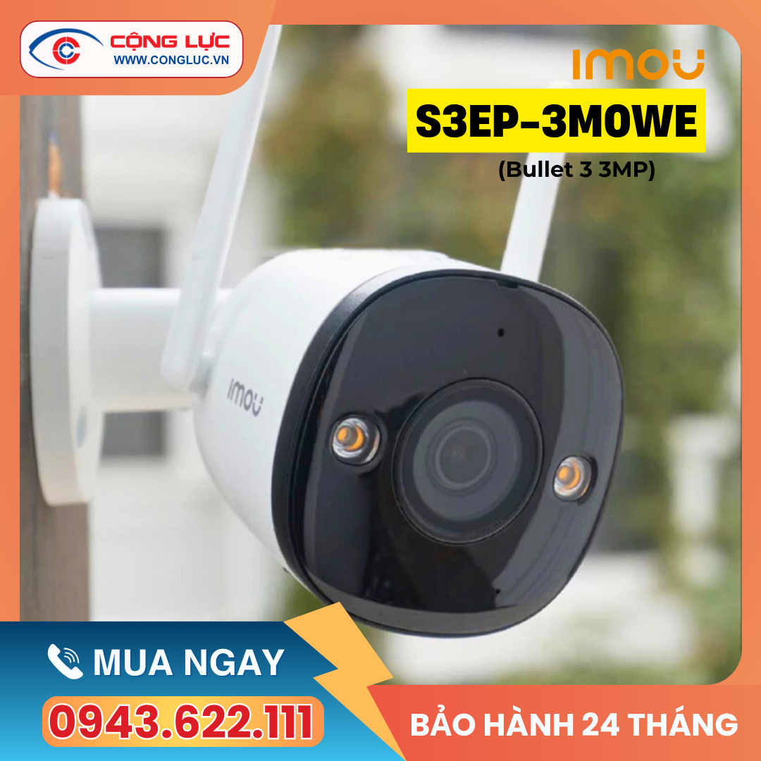 Camera Wifi Ngoài Trời Full Color iMOU IPC-S3EP-3M0WE (Bullet 3 3MP)