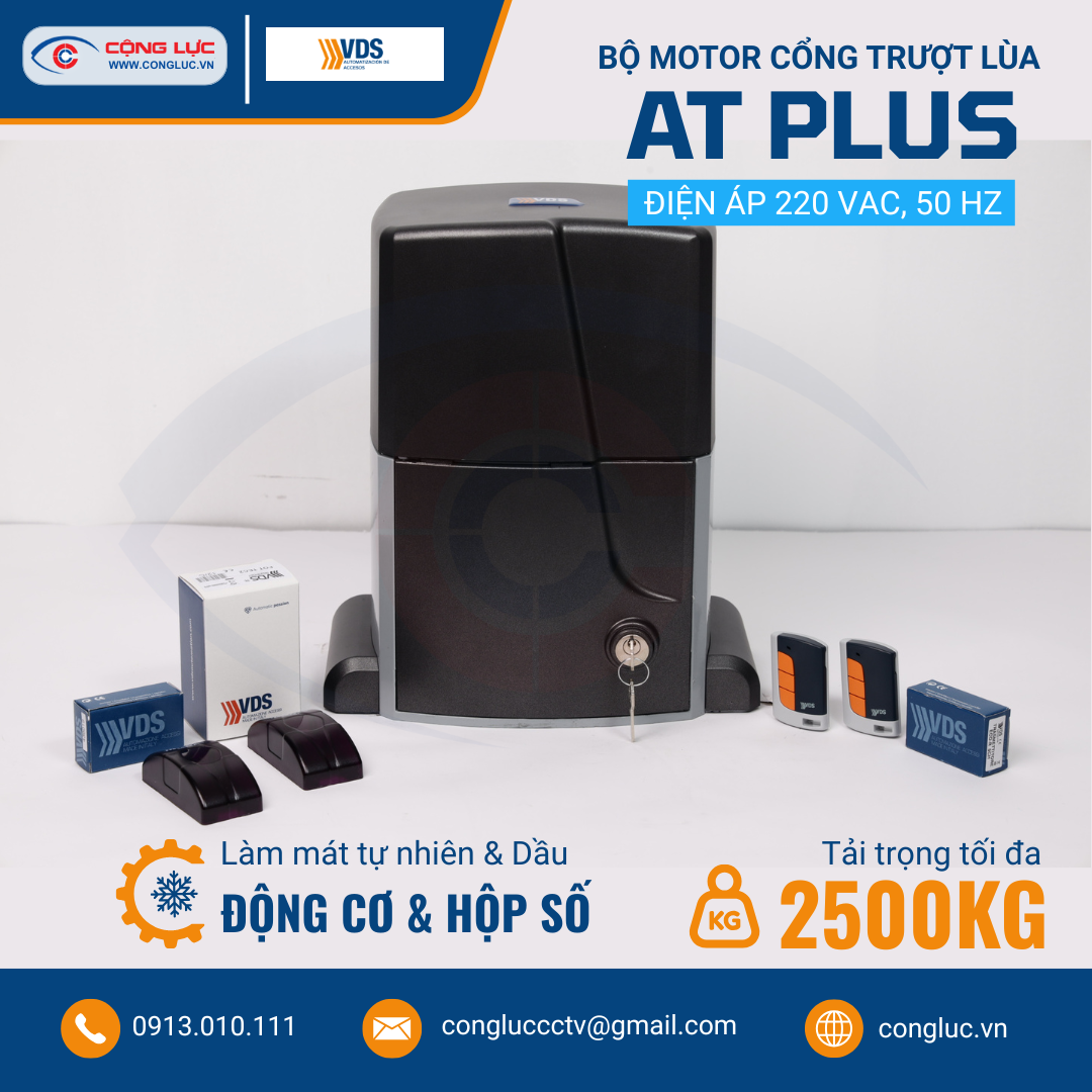 Bộ Motor Cổng Lùa Tự Động VDS AT PLUS