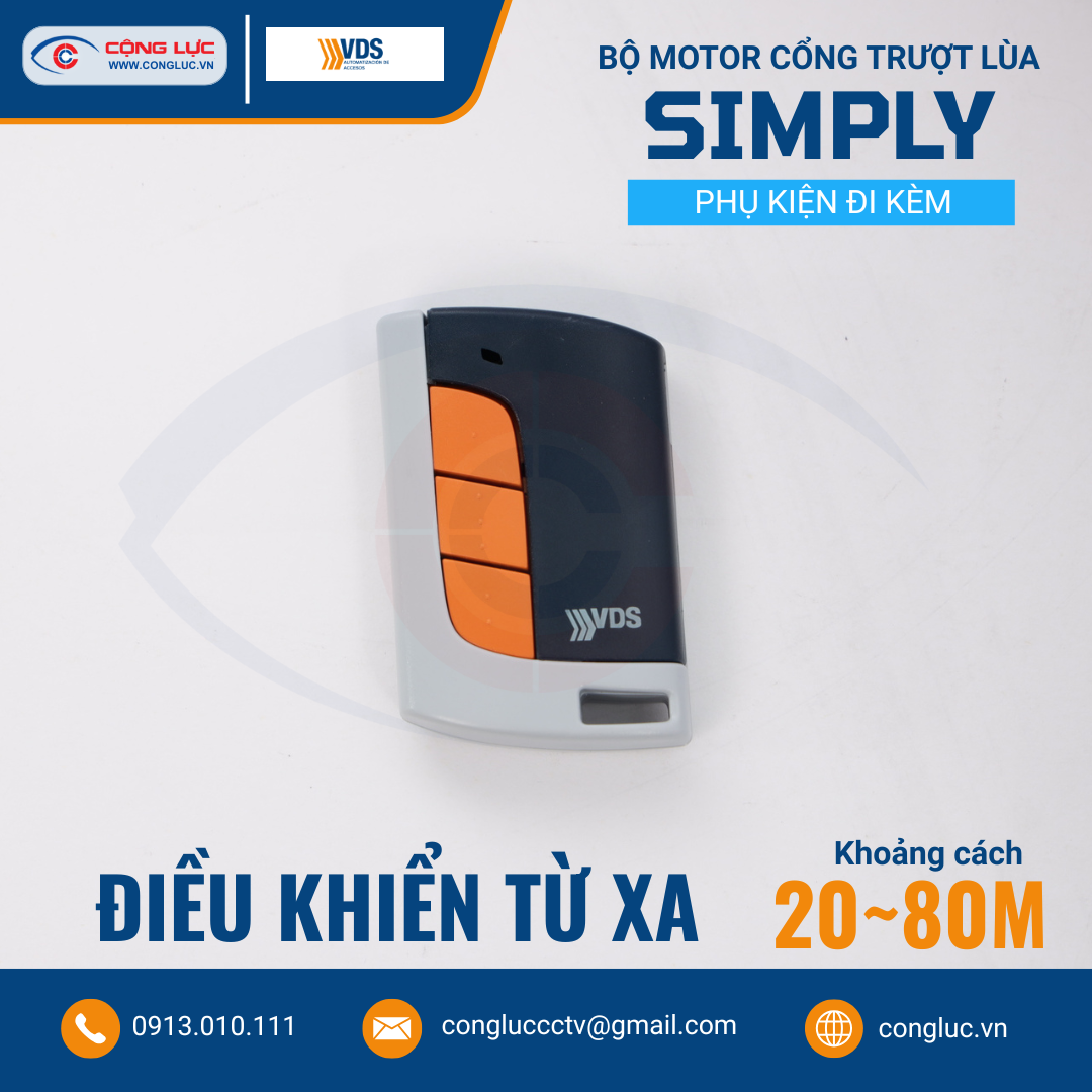 Bộ Motor Cổng Trượt Lùa VDS SIMPLY