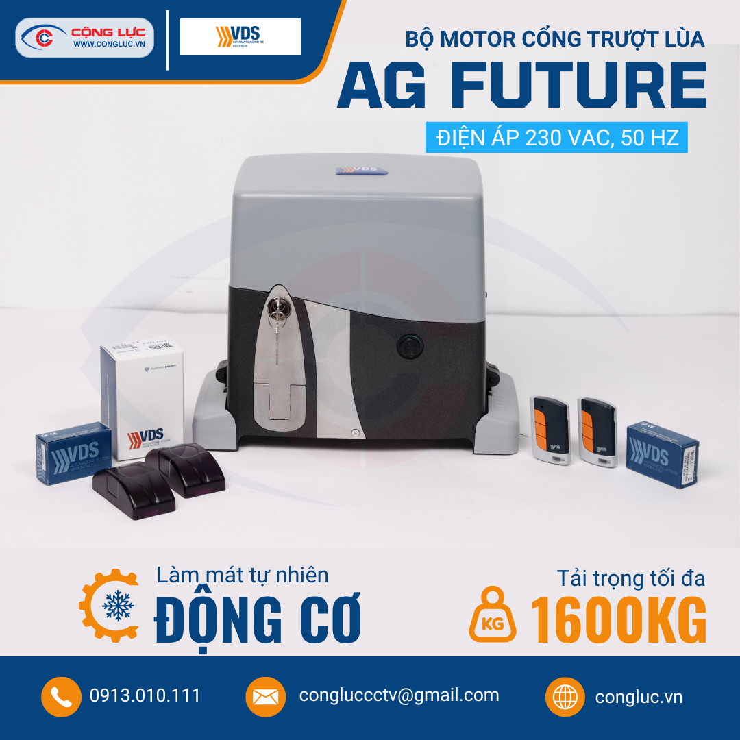 Bộ Motor Cổng Trượt Lùa VDS AG FUTURE