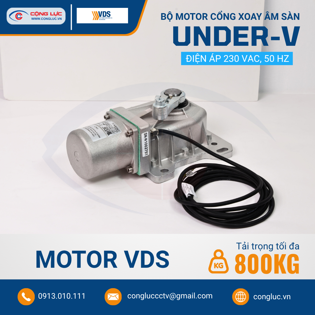 Bộ Motor Cổng Xoay Âm Sàn UNDER-V - Hộp Đế Thép